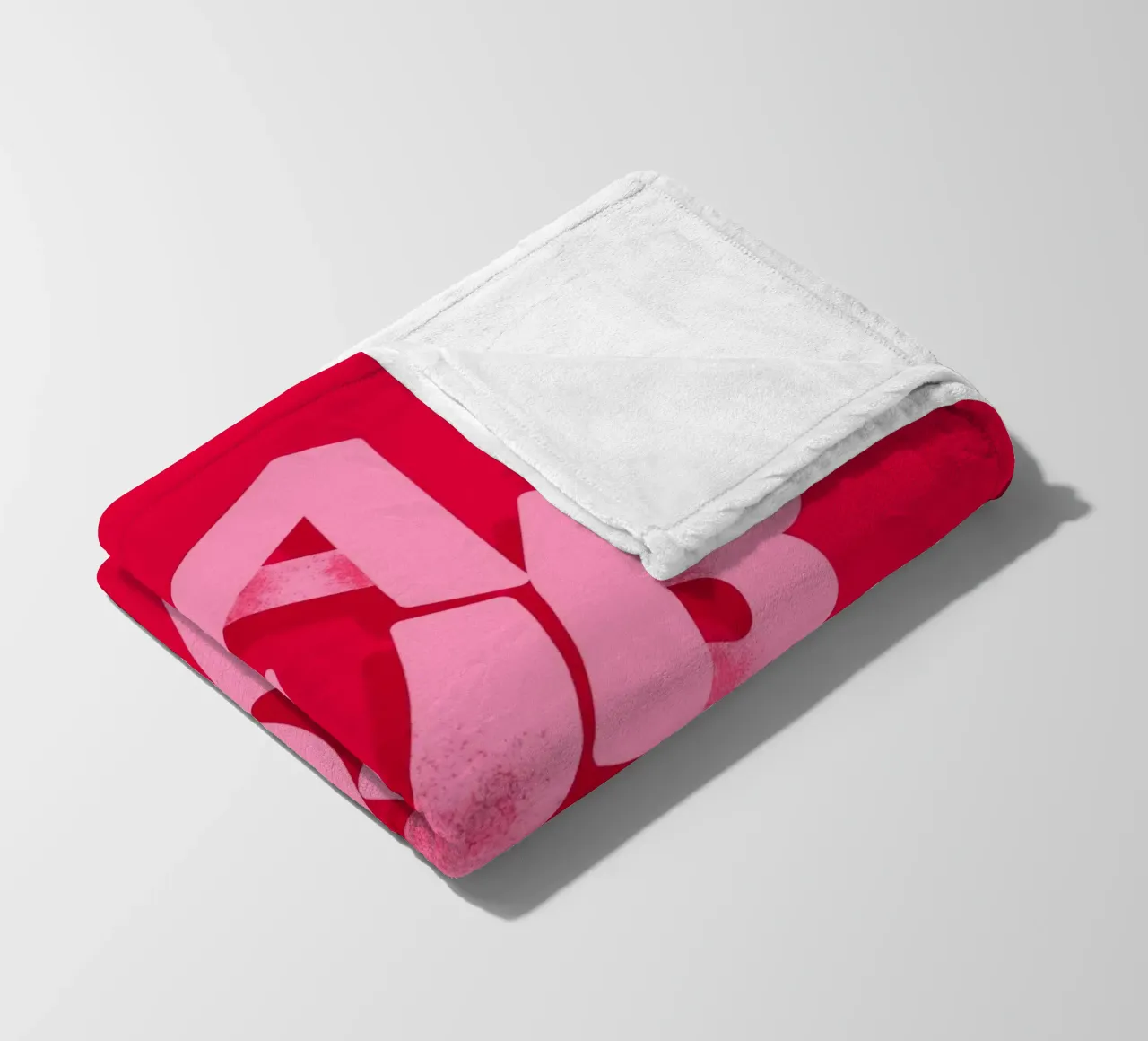 Fabulous Pink Typography on Red Background fleece blanket by showmemars