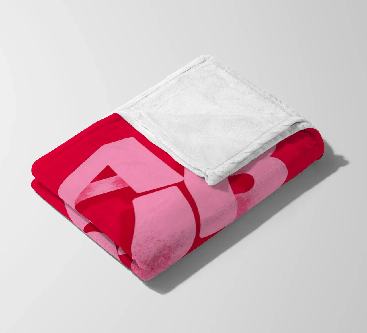 Fabulous Pink Typography on Red Background fleece blanket by showmemars