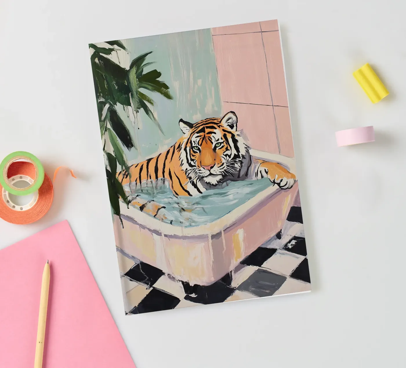 Tiger notebook by Nikis Art Studio