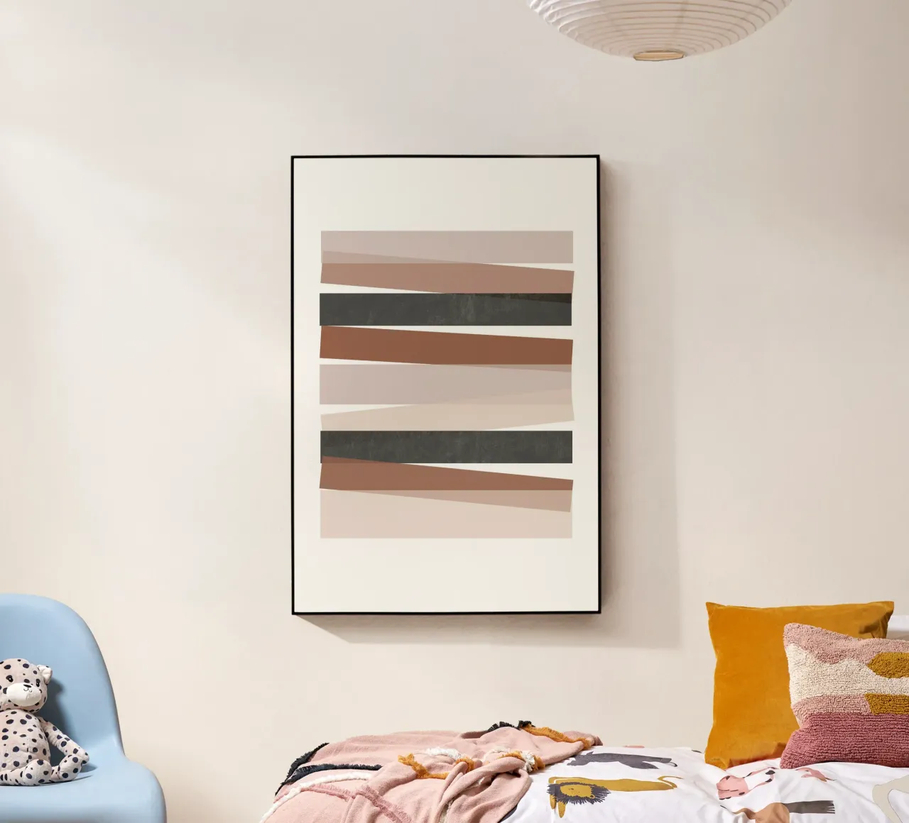 Strisce geometriche astratte plexiglass da Melloi Art Print