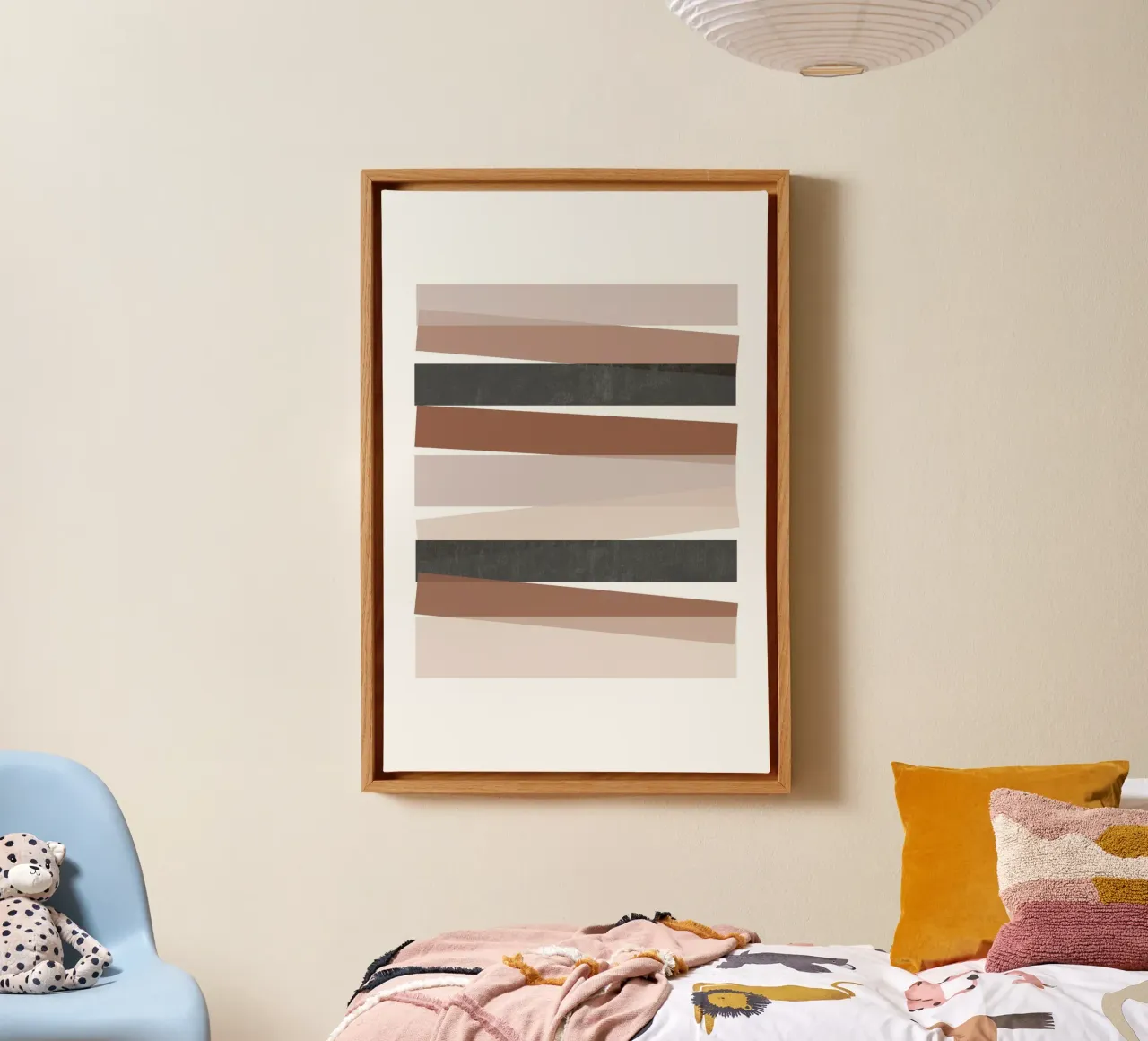 Strisce geometriche astratte tela da Melloi Art Print