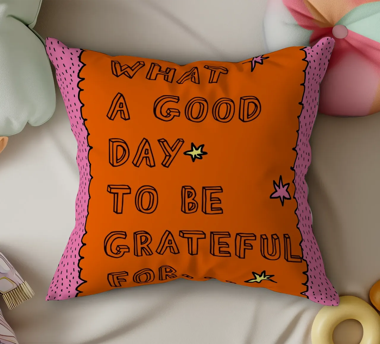 What a good day to be grateful cuscino da thesoulhugclub