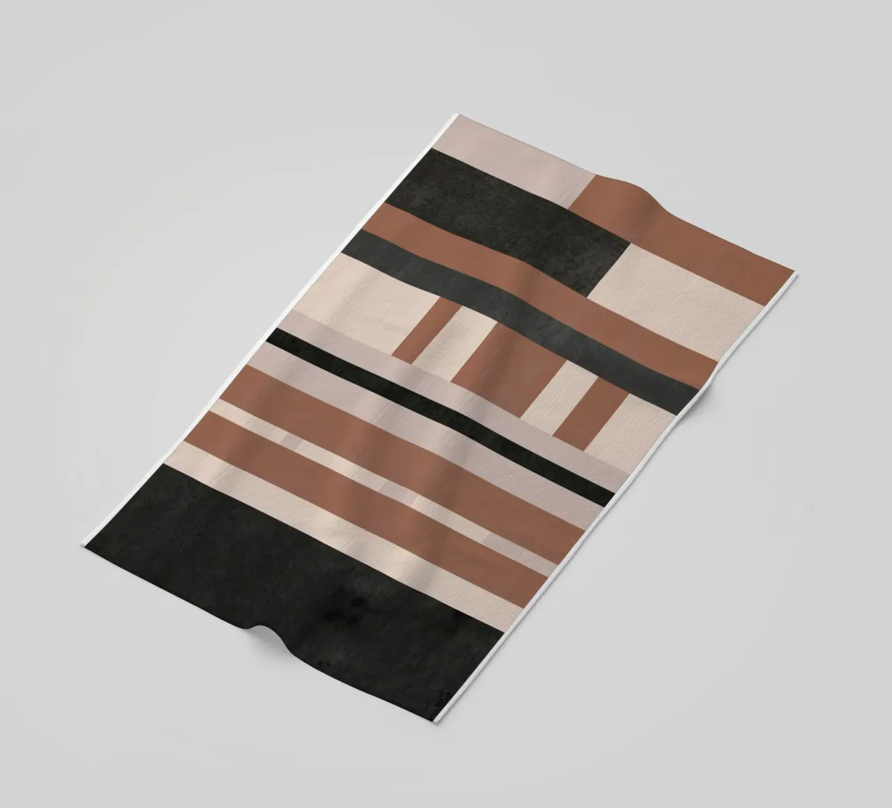 Astratto geometrico dai toni terrosi telo mare da Melloi Art Print