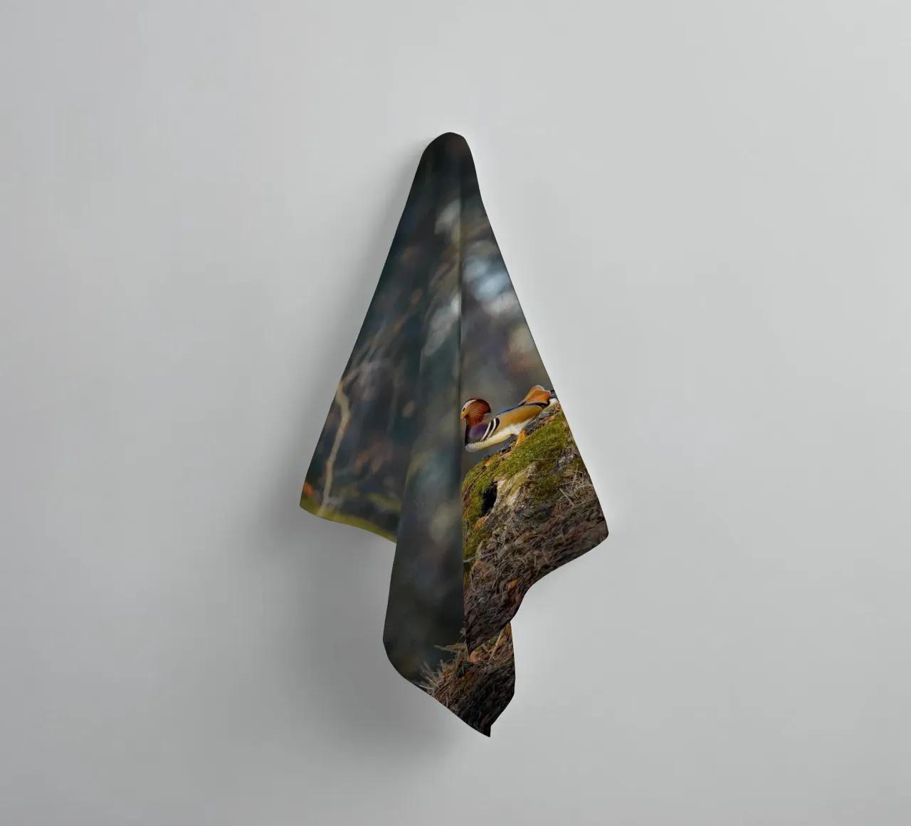 Mandarin Duck towel by Tom's Wildlife