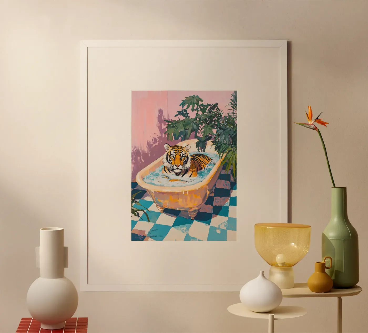 Tijger poster van Nikis Art Studio