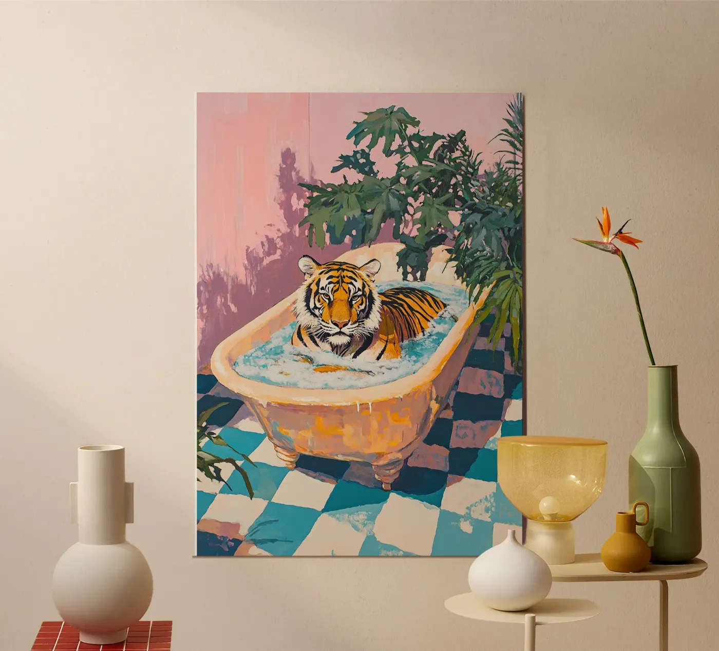 Tijger poster van Nikis Art Studio