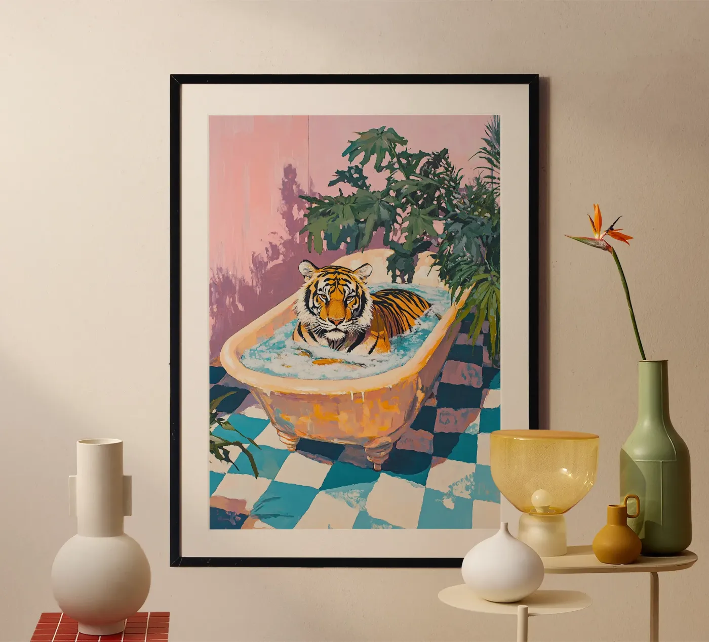 Tijger poster van Nikis Art Studio