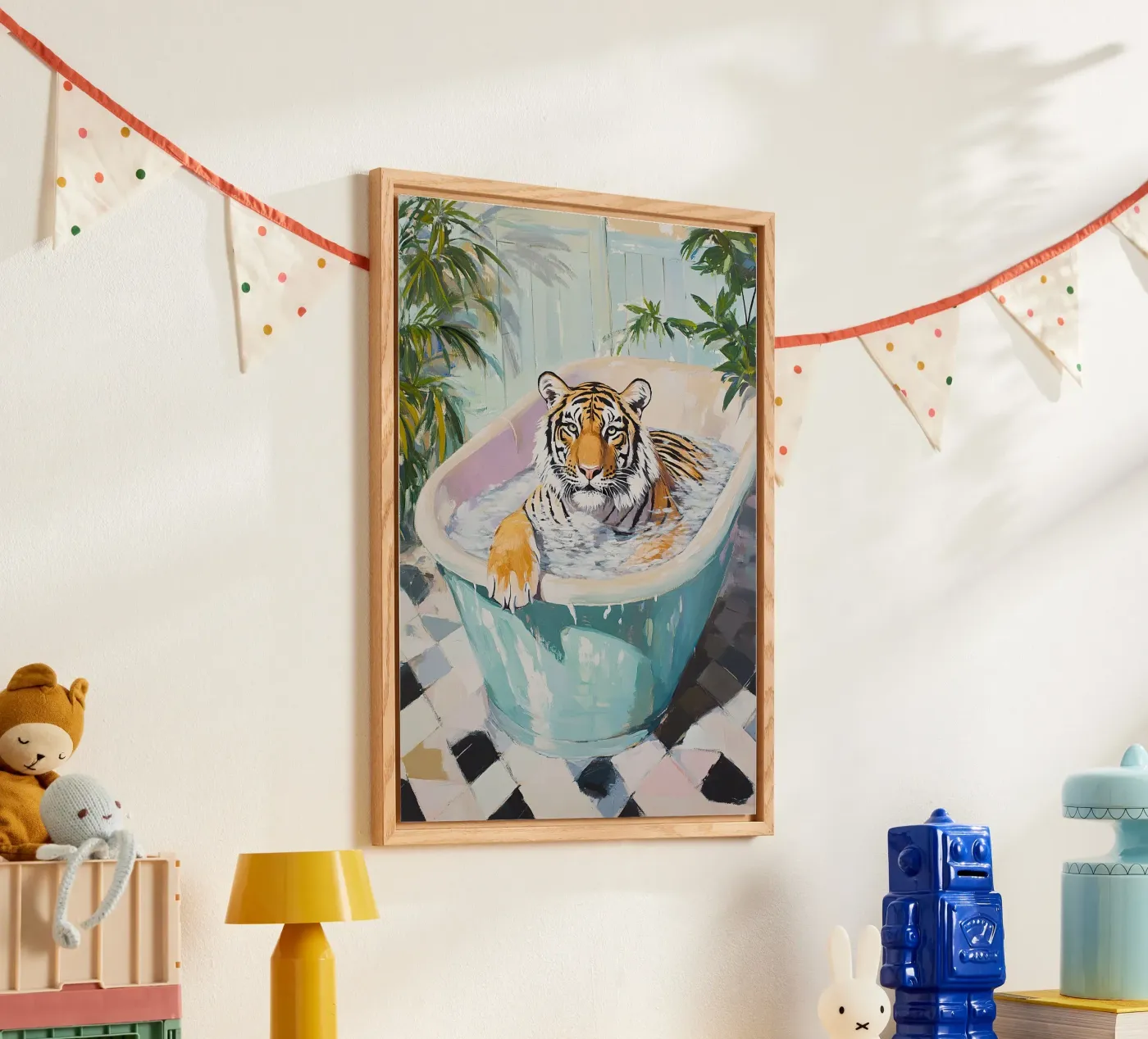 Tijger acryl van Nikis Art Studio