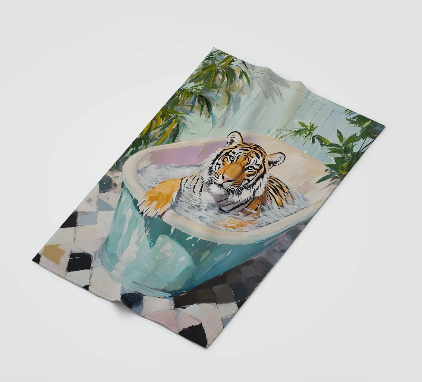 Tiger fleecedeken van Nikis Art Studio