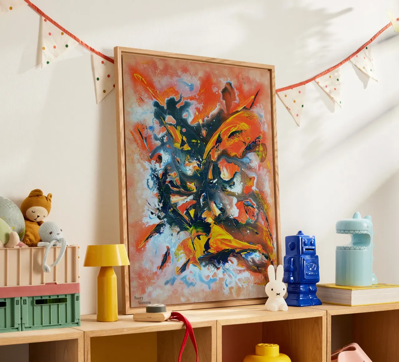 BURNING LOVE plexiglass da Thierry Vobmann Abstract painting