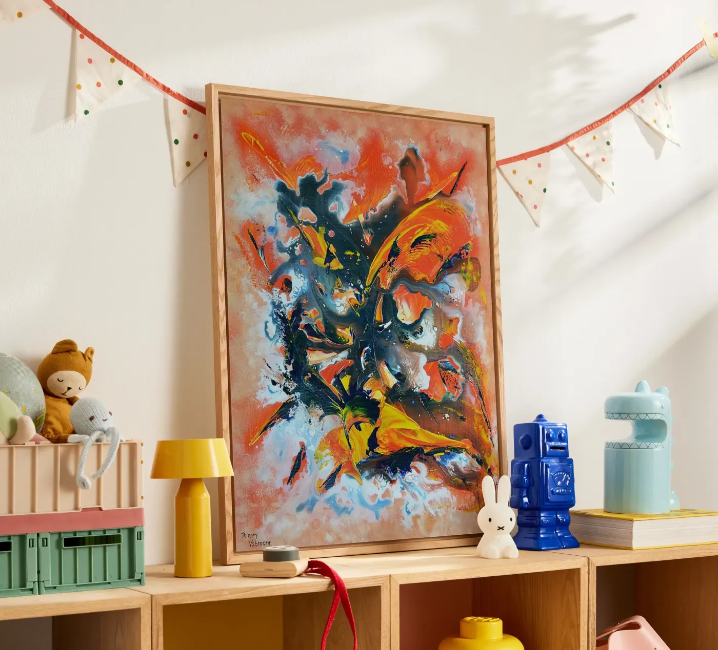 BURNING LOVE plexiglass da Thierry Vobmann Abstract painting