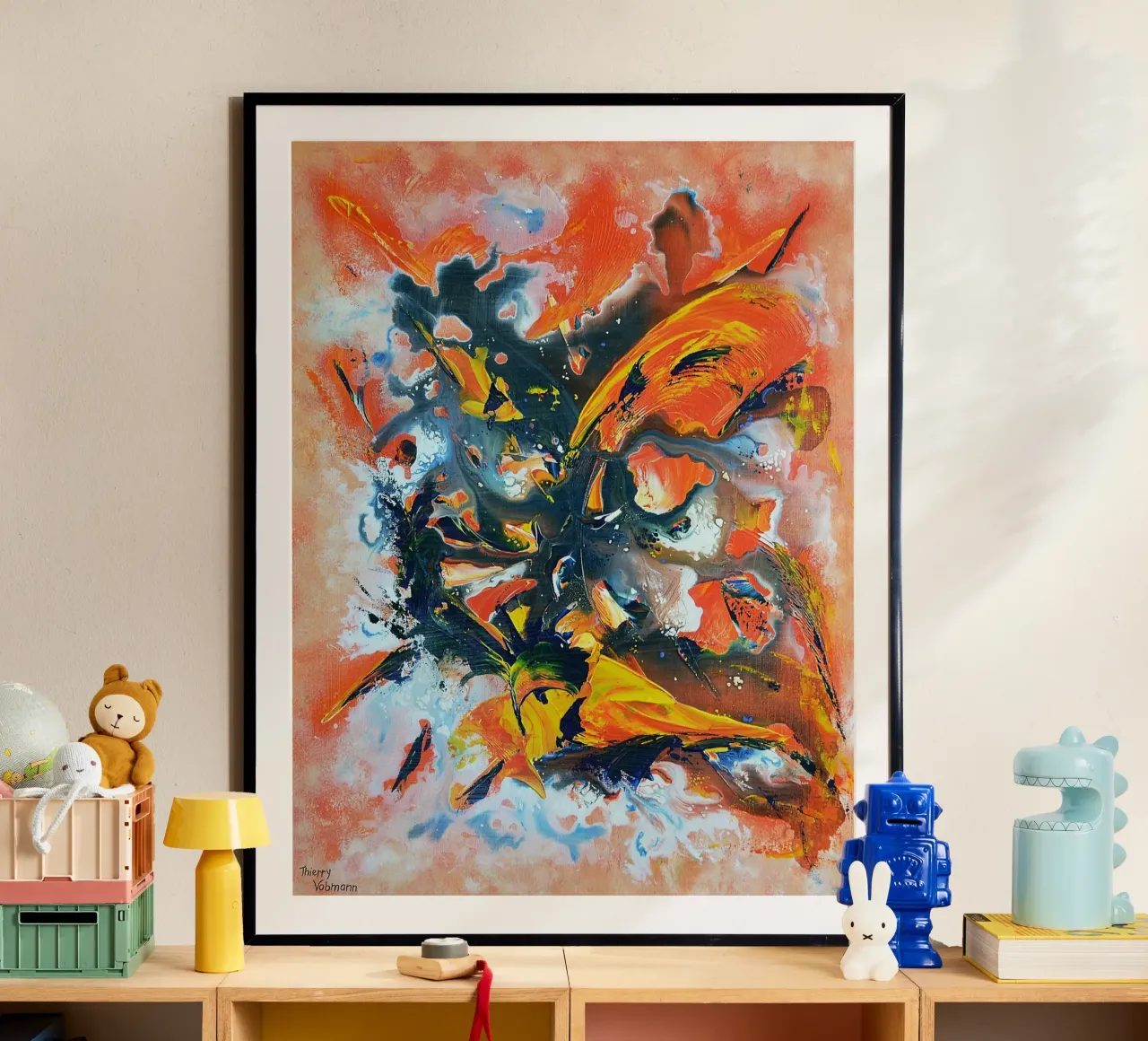 BURNING LOVE poster da Thierry Vobmann Abstract painting