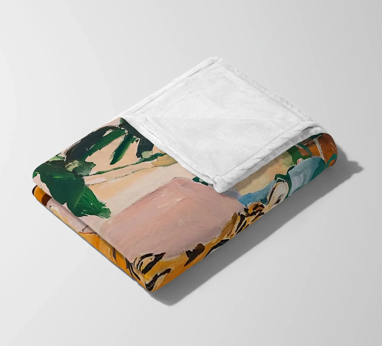 Una tigre sul divano coperta in pile da Nikis Art Studio