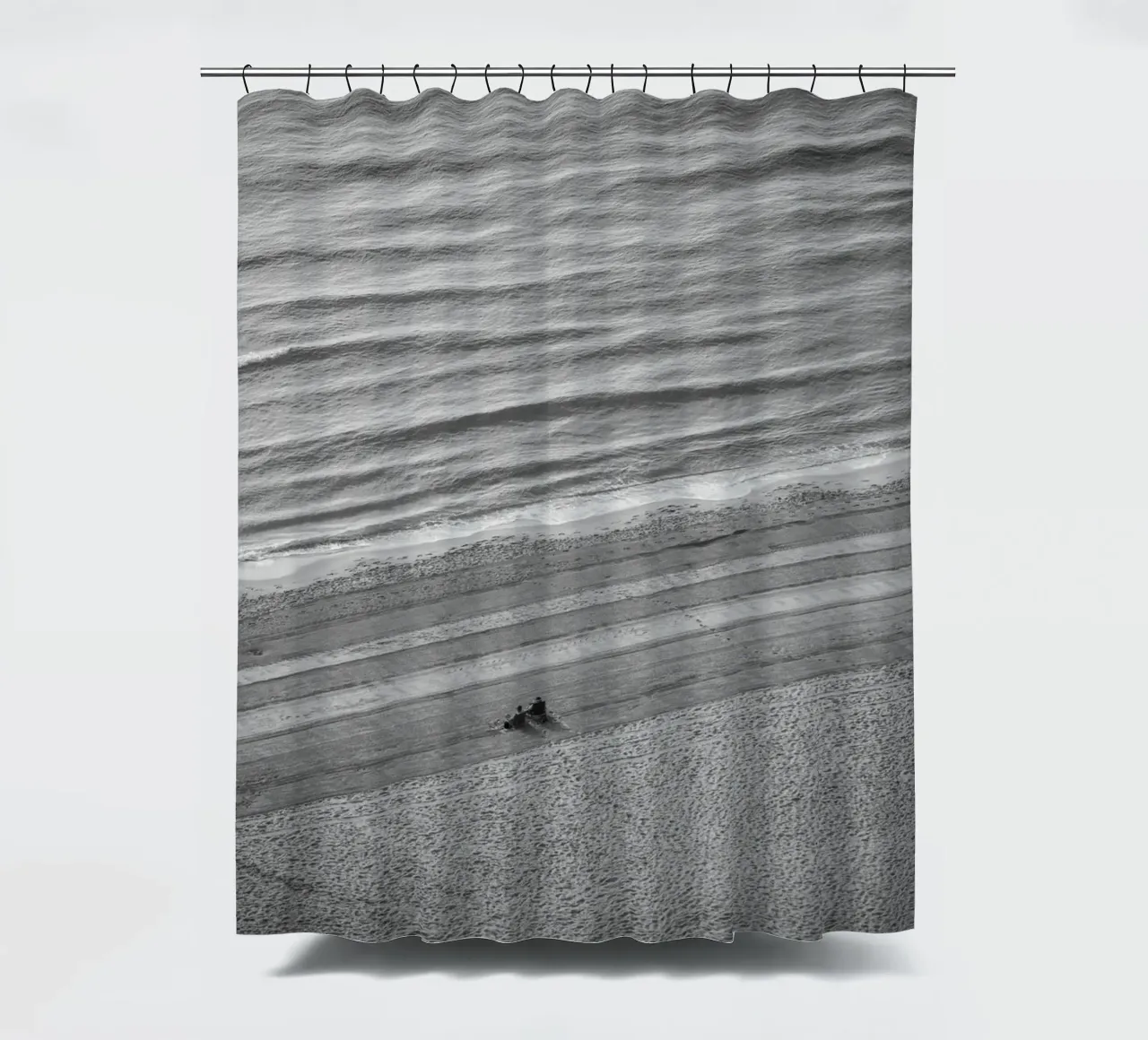 Vor dem Ansturm -morgens am Meer Duschvorhang von Barbara Buderath Fotodesign
