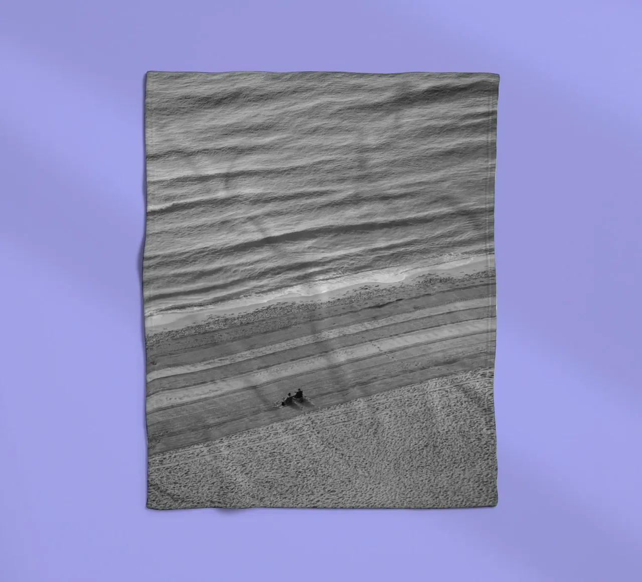 Vor dem Ansturm -morgens am Meer Fleecedecke von Barbara Buderath Fotodesign