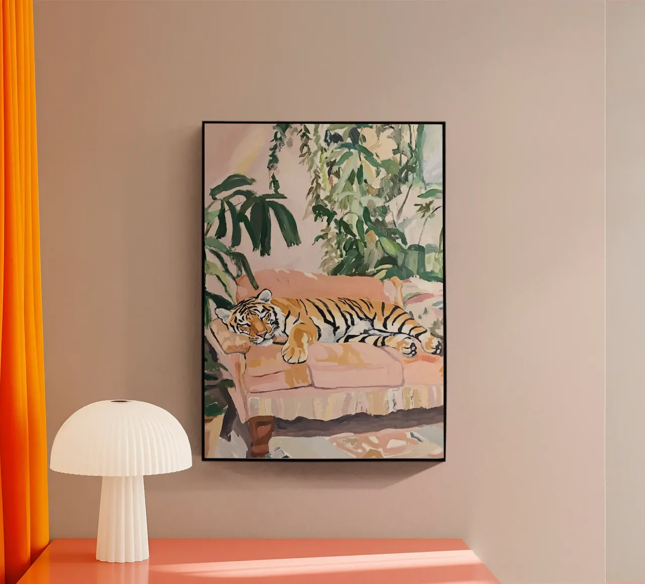 Una tigre dorme plexiglass da Nikis Art Studio