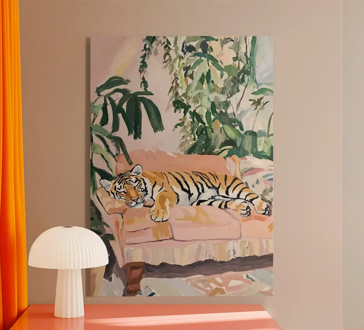 Una tigre dorme plexiglass da Nikis Art Studio