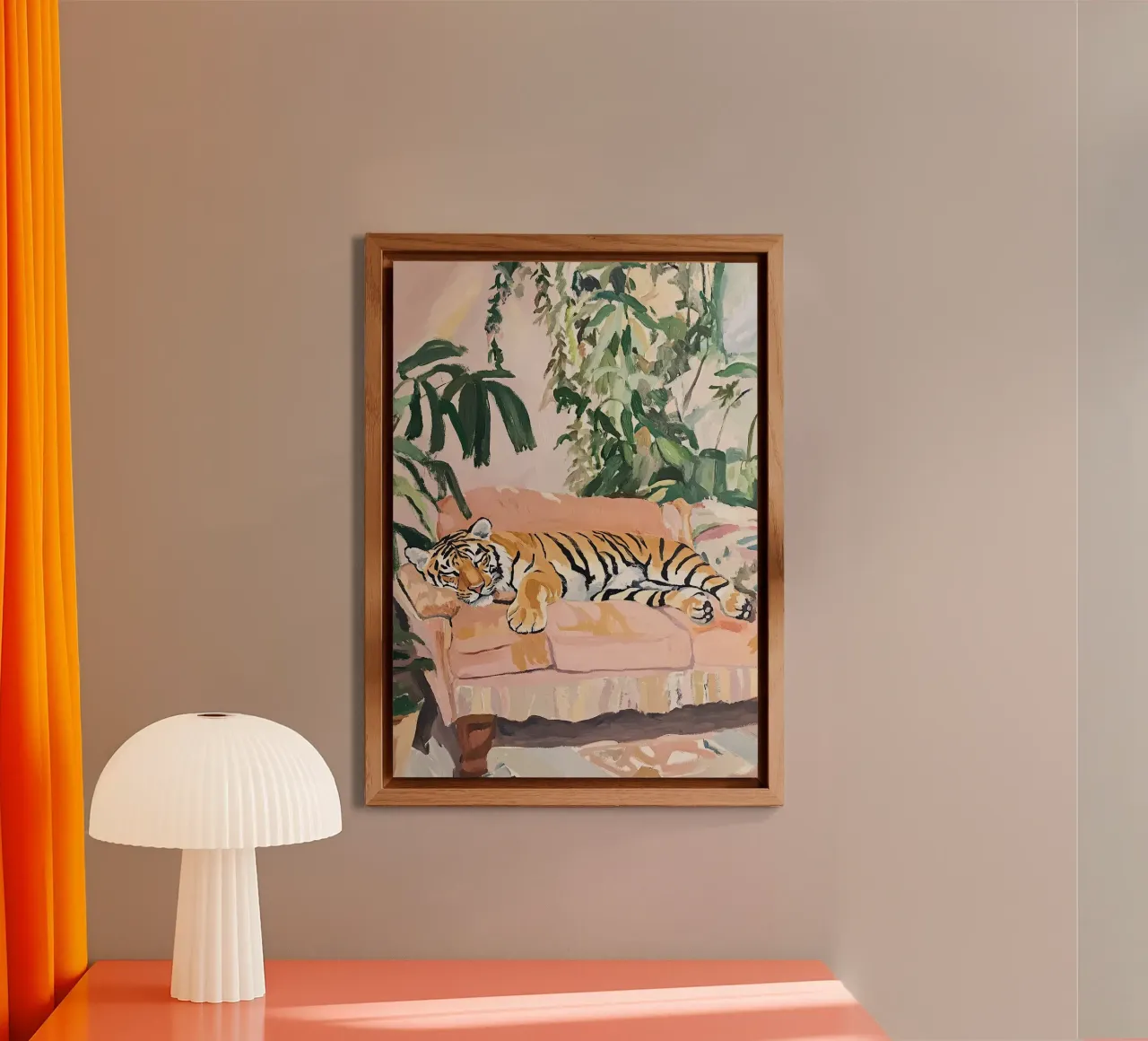 Una tigre dorme alluminio dibond da Nikis Art Studio