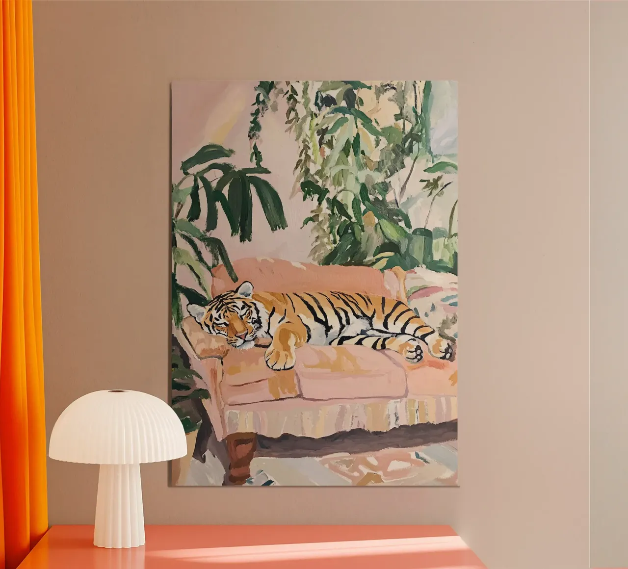 Una tigre dorme alluminio dibond da Nikis Art Studio