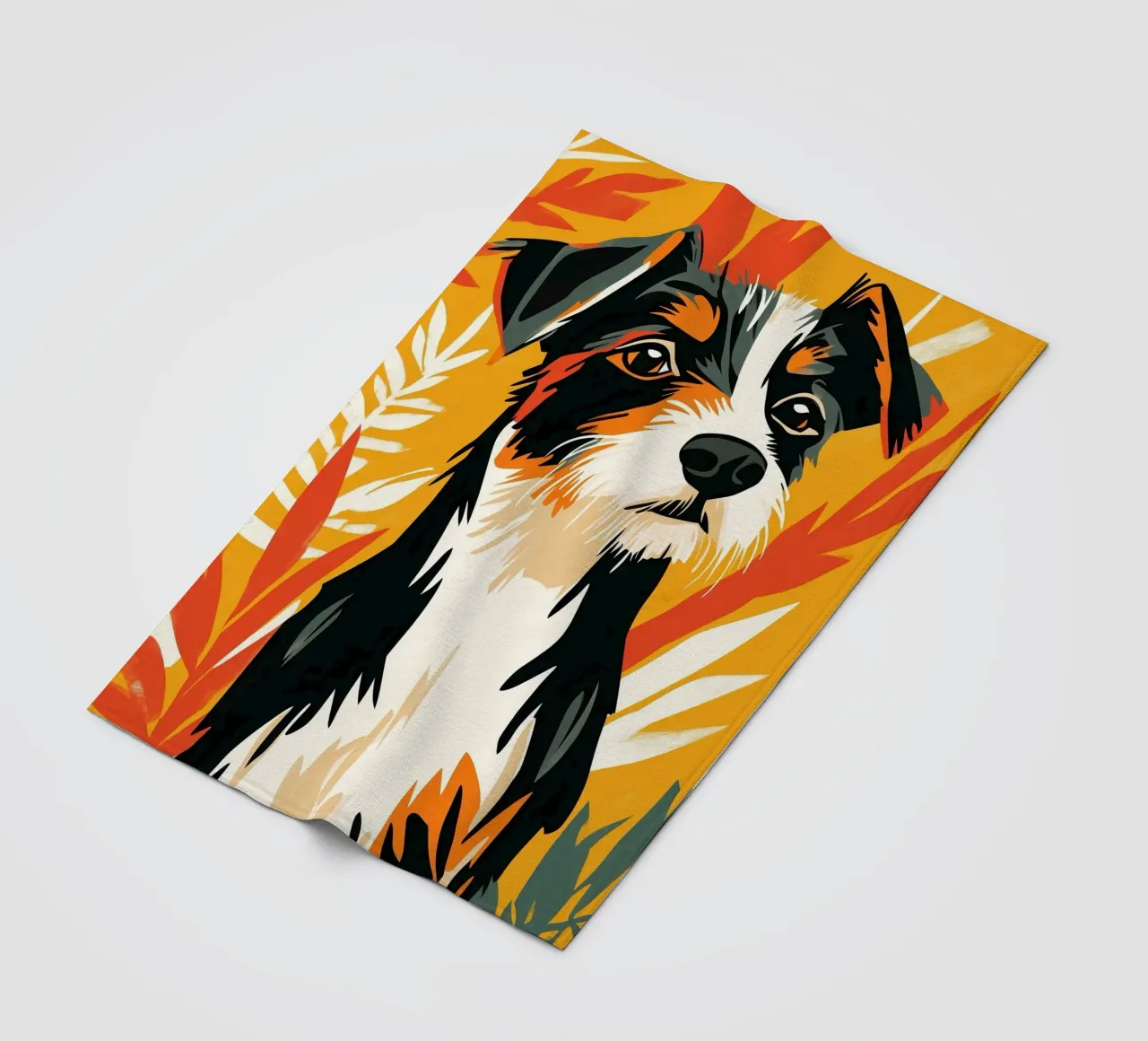 Rough-haired Parson-Russel Dog | Hunde-Portrait fleece blanket by Autofocus