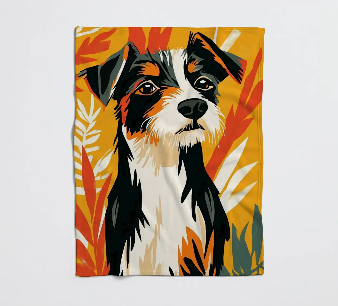 Rough-haired Parson-Russel Dog | Hunde-Portrait fleece blanket by Autofocus