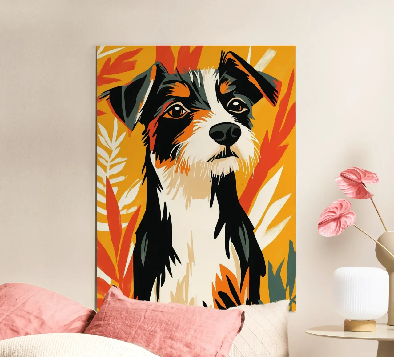 Rough-haired Parson-Russel Dog | Hunde-Portrait poster con telaio in alluminio da Autofocus