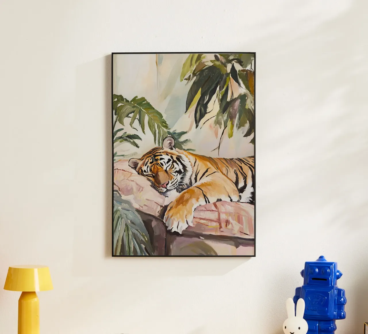 Le tigre dort alu dibond de Nikis Art Studio