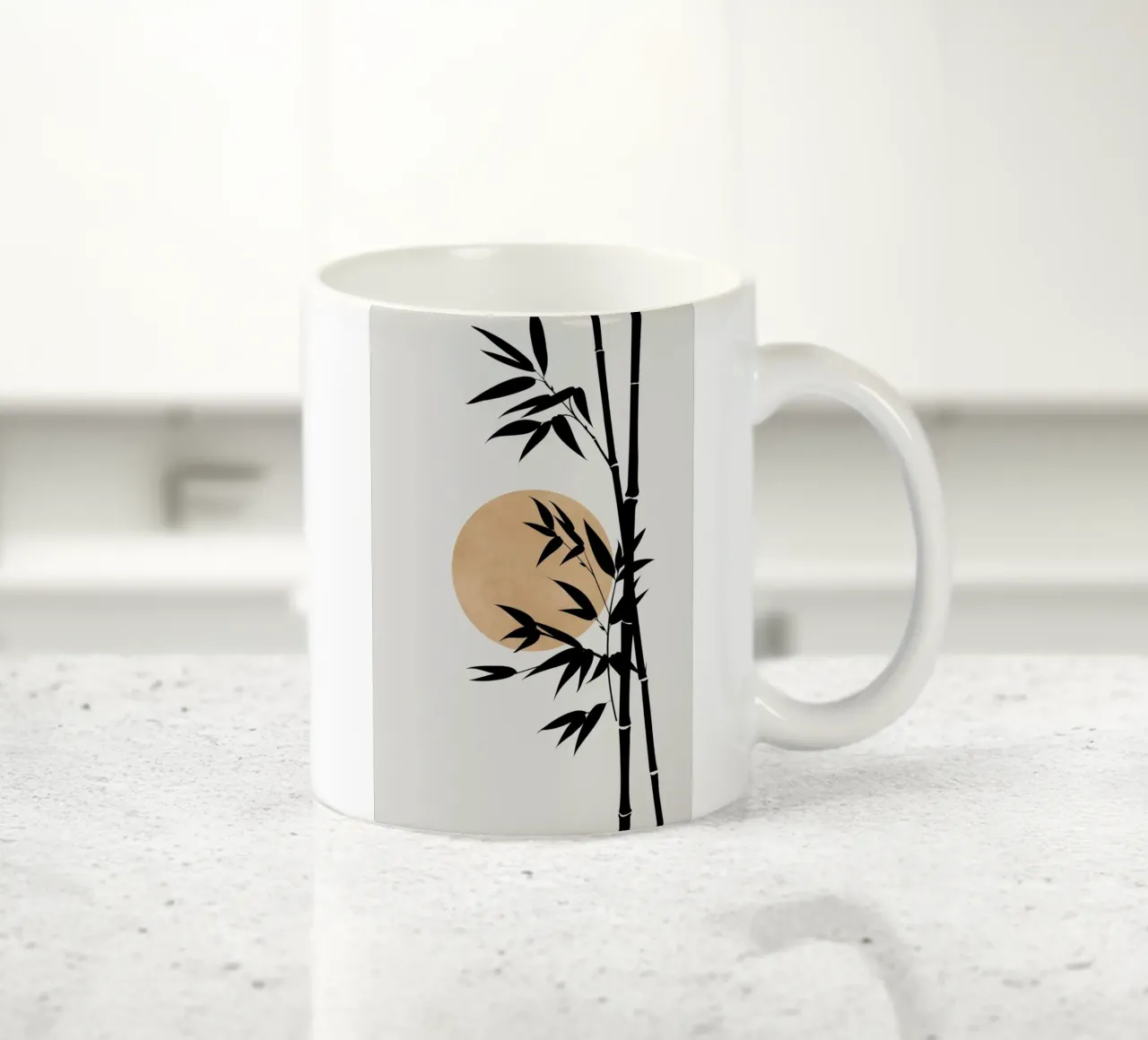 Bamboe bij zonsondergang tazza in ceramica da studiopicaprints