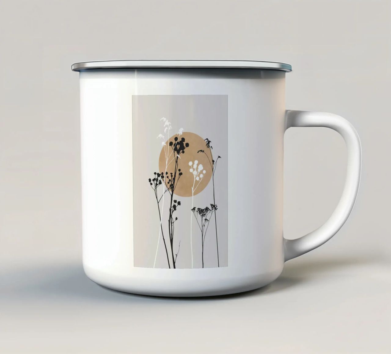 Bloemen zonsondergang tazza in smalto da studiopicaprints
