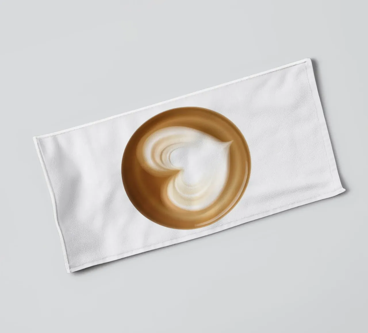 Barista kunst hartje towel by studiopicaprints