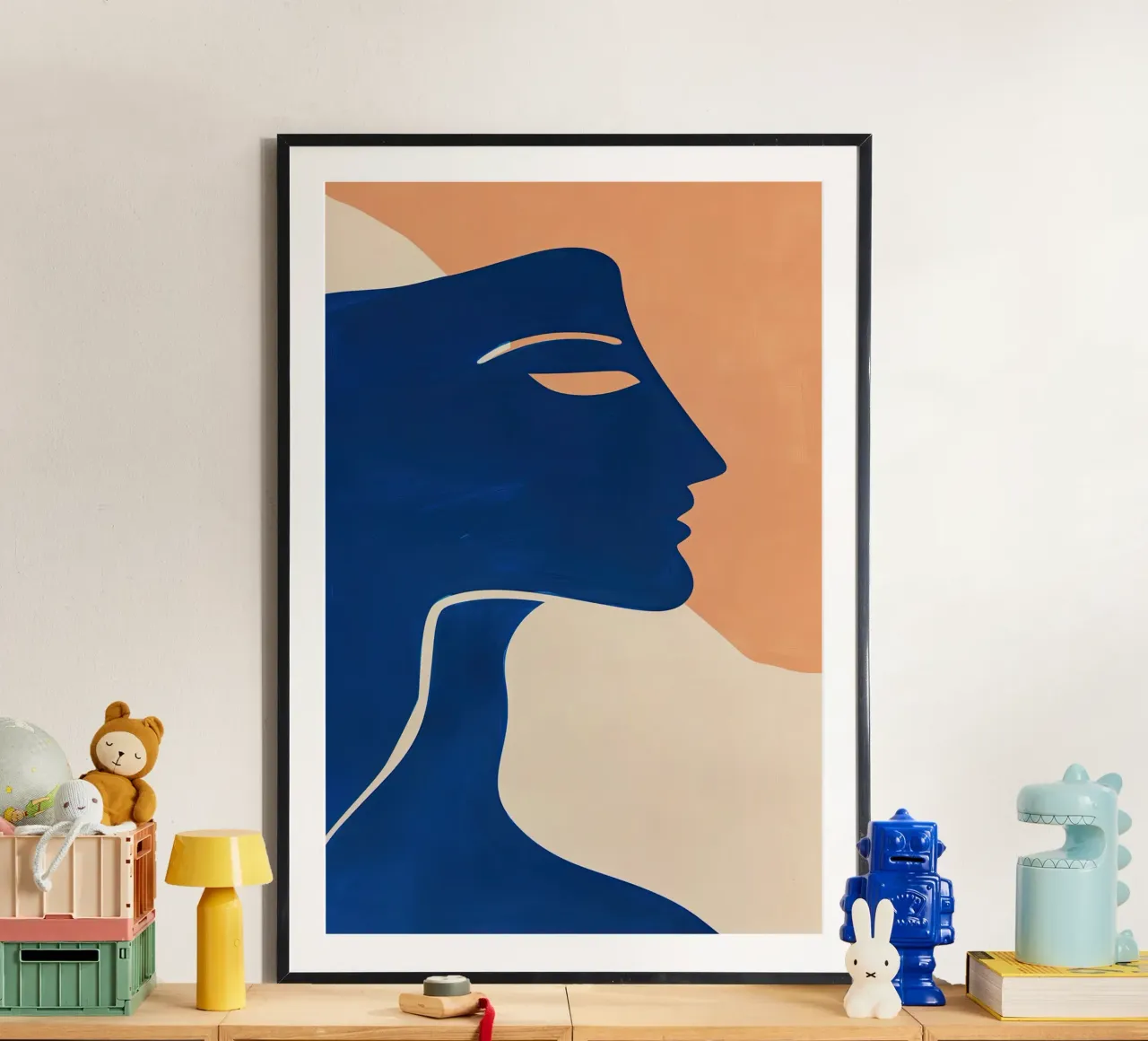 Abstract-minimalistisch vrouwelijk silhouet in Matisse-stijl poster van Autofocus
