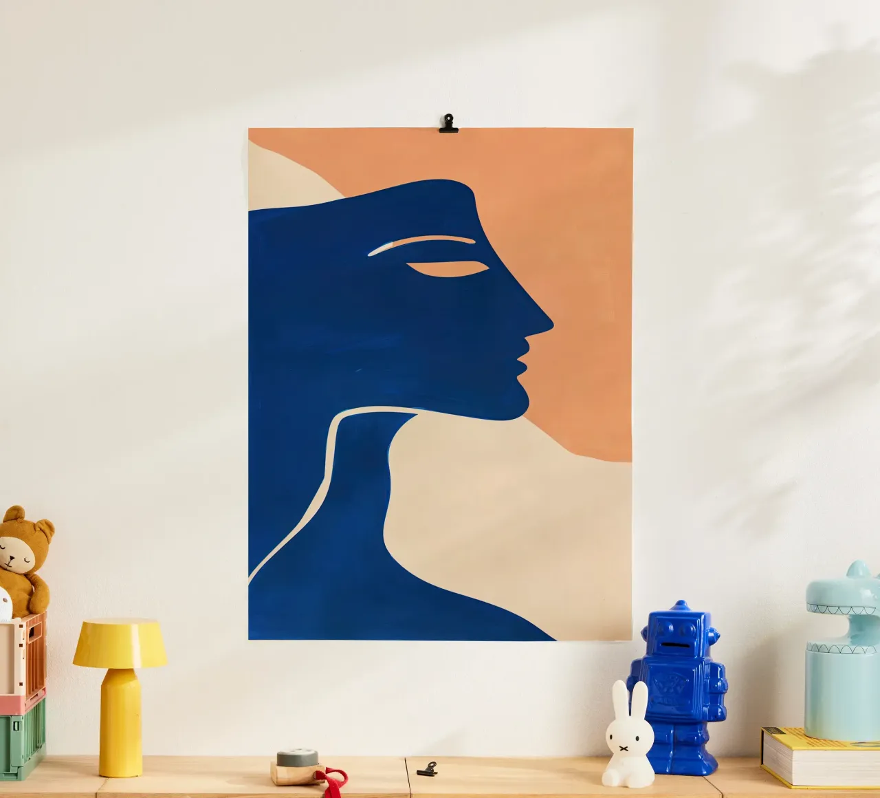 Abstract-minimalistisch vrouwelijk silhouet in Matisse-stijl poster van Autofocus