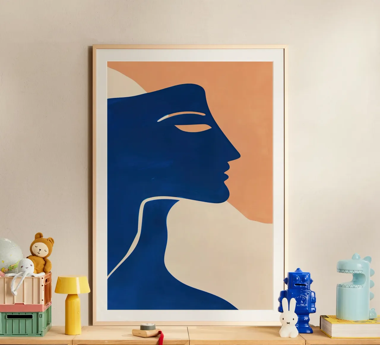 Abstract-minimalistisch vrouwelijk silhouet in Matisse-stijl poster van Autofocus