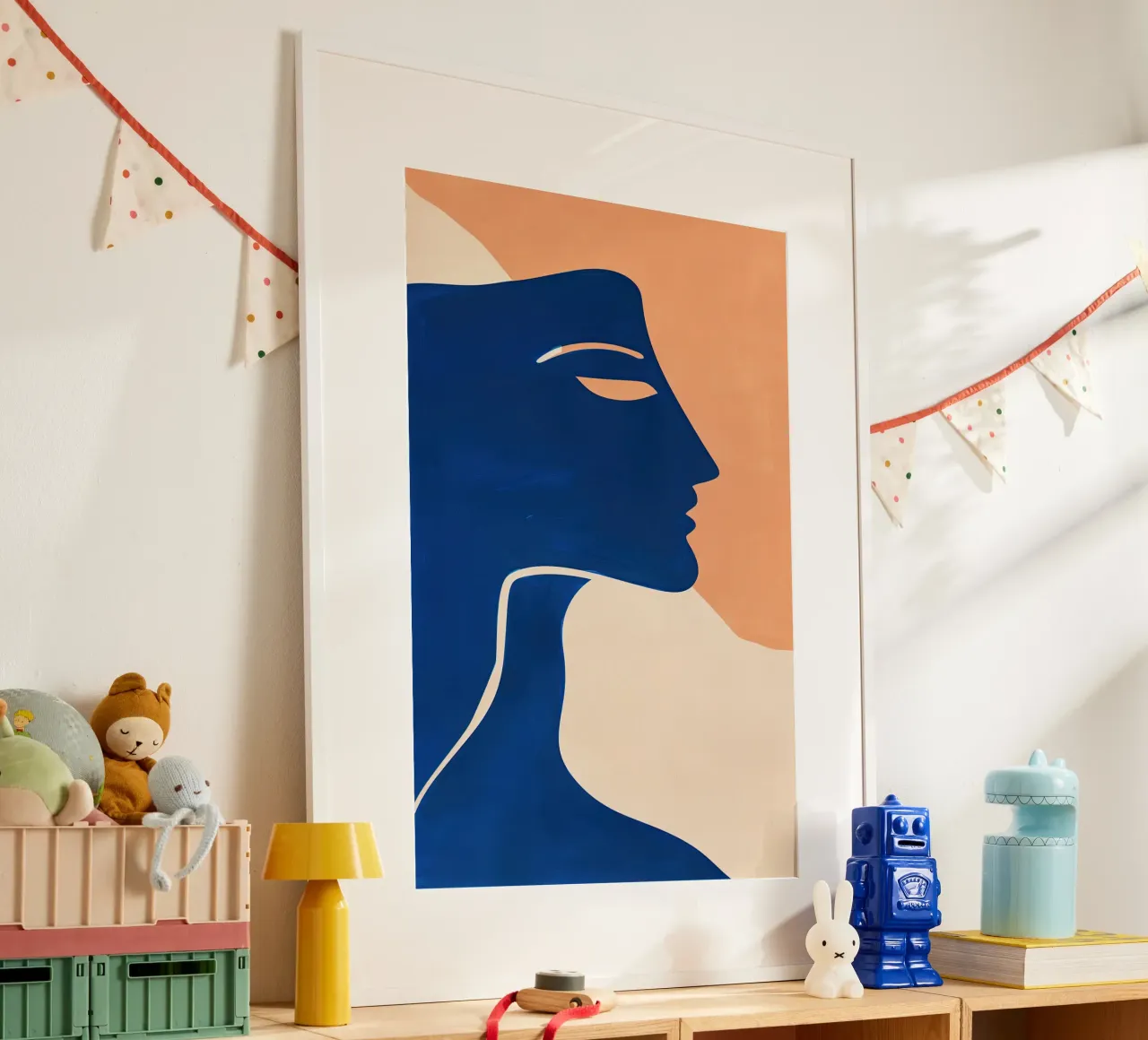 Abstract-minimalistisch vrouwelijk silhouet in Matisse-stijl poster van Autofocus