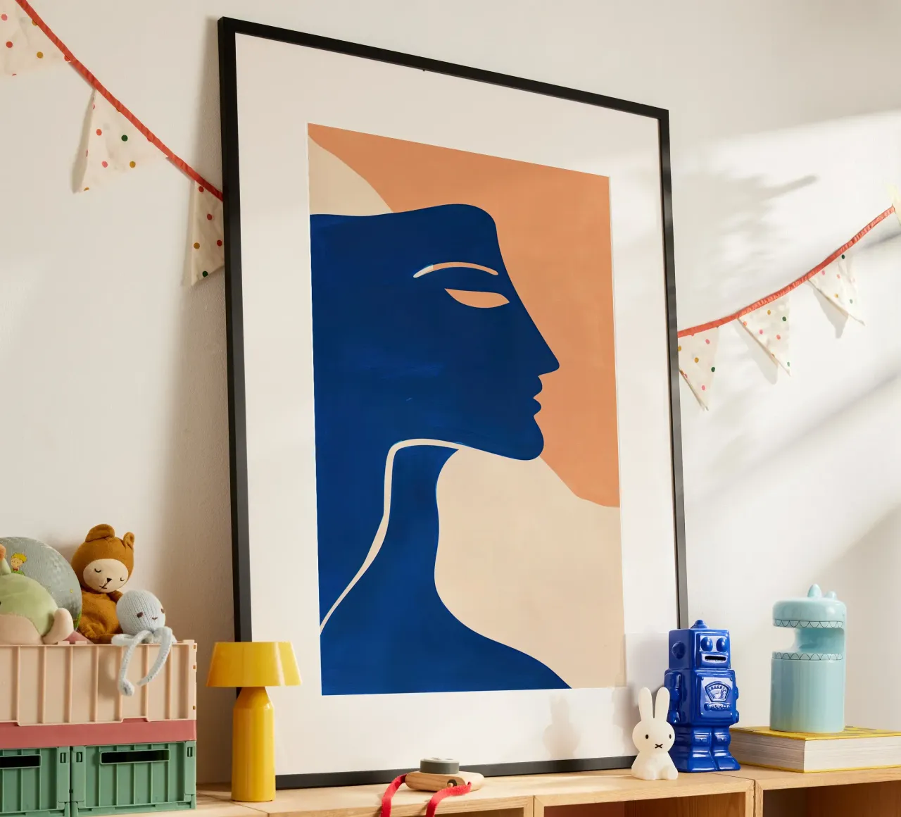 Abstract-minimalistisch vrouwelijk silhouet in Matisse-stijl poster van Autofocus