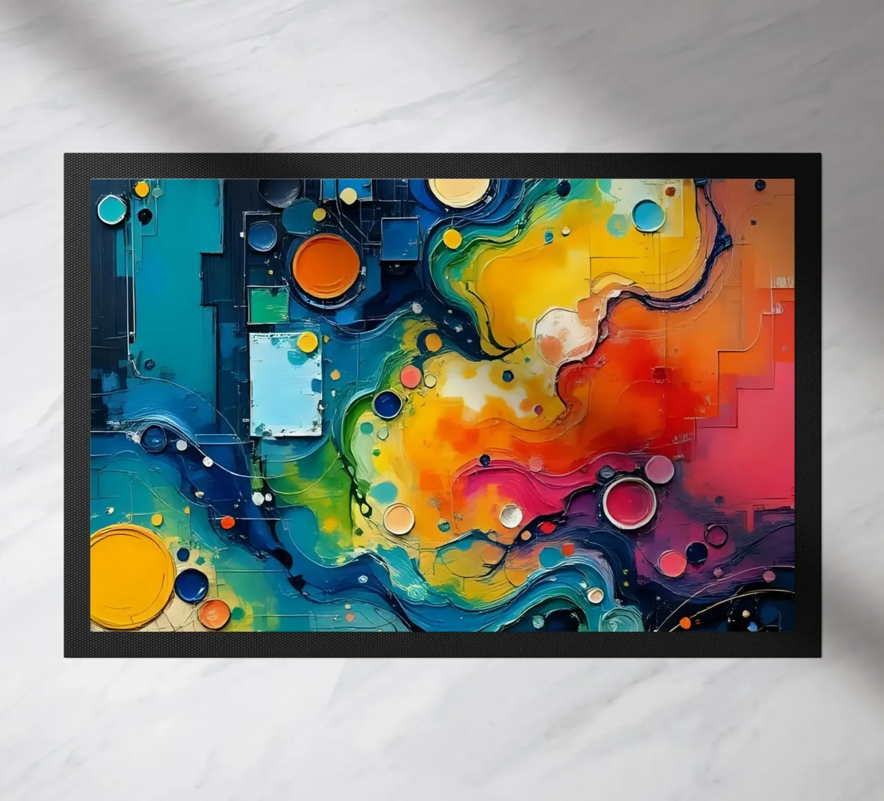 Colour gradient_3 doormat by Farb- und Blütenzauber by LK