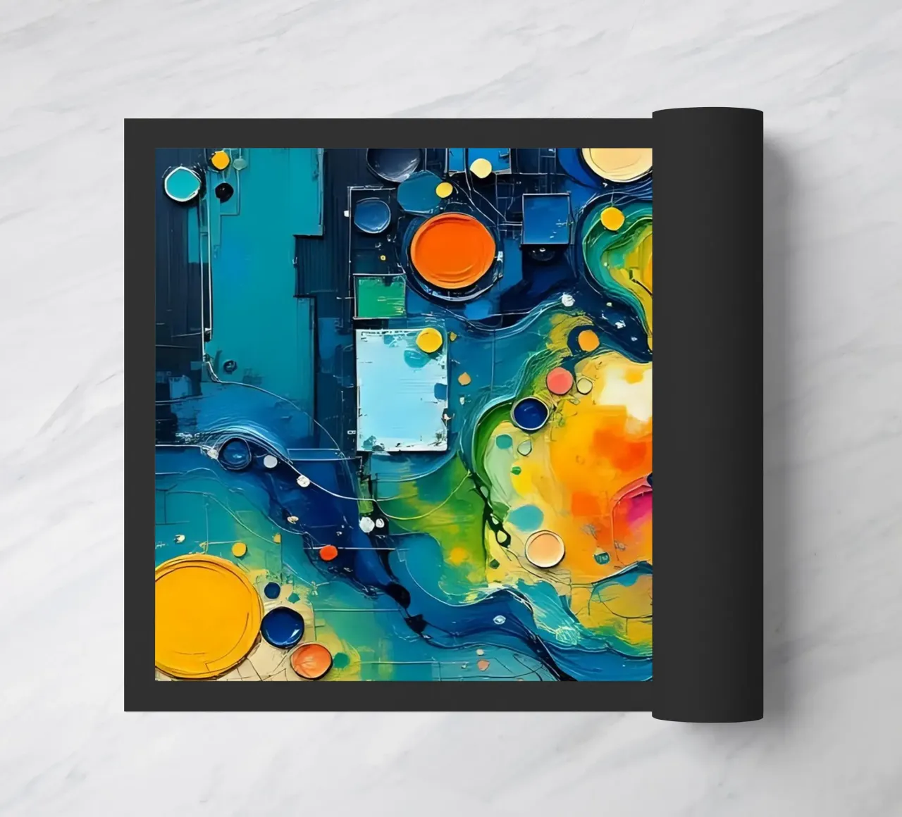 Colour gradient_3 doormat by Farb- und Blütenzauber by LK