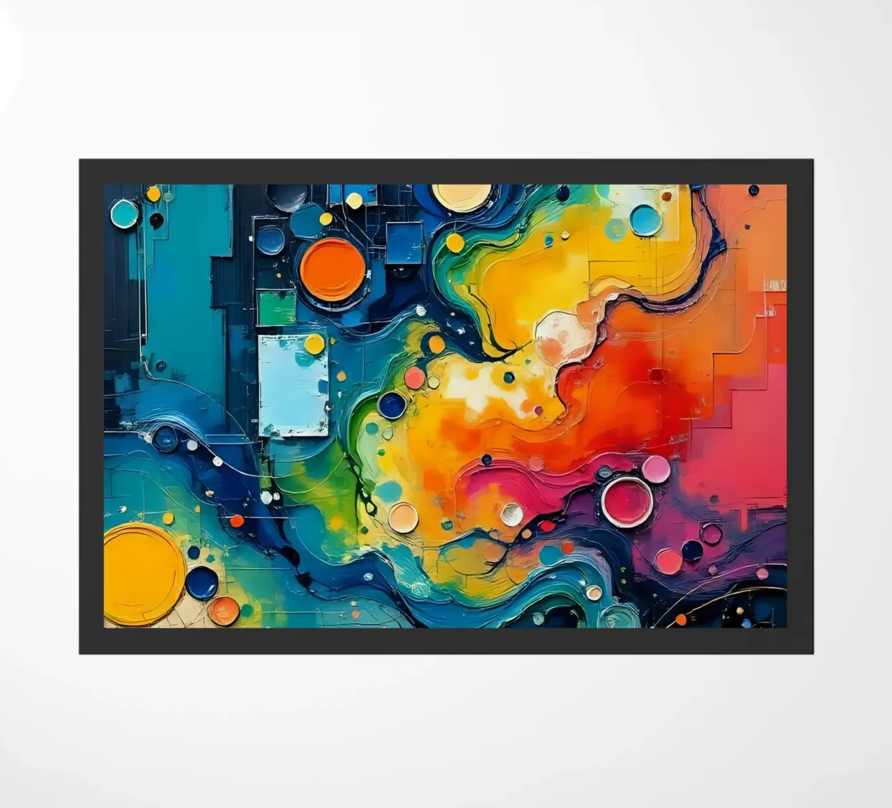 Colour gradient_3 doormat by Farb- und Blütenzauber by LK