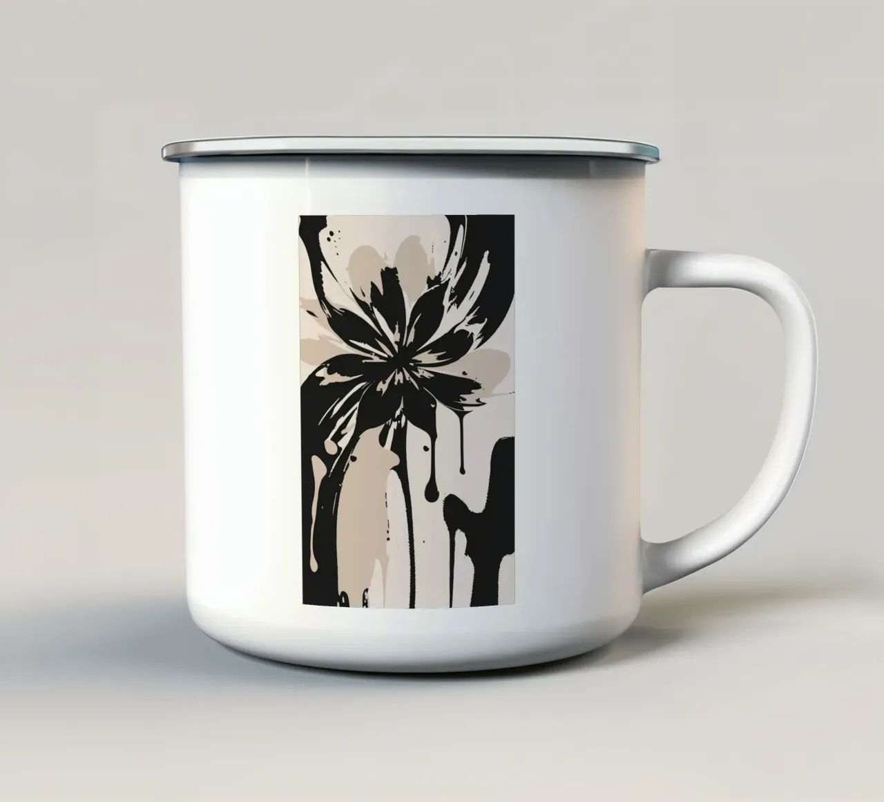 Fiori d'inchiostro tazza in smalto da studiopicaprints