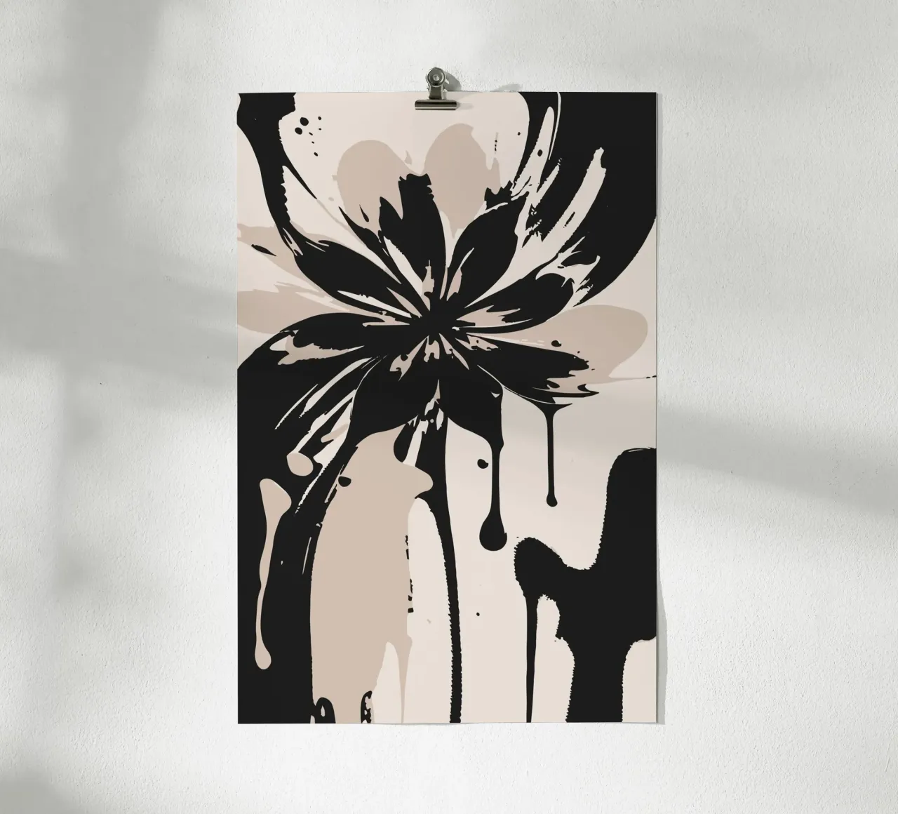 Tusche-Blumen-Kunst Poster von studiopicaprints
