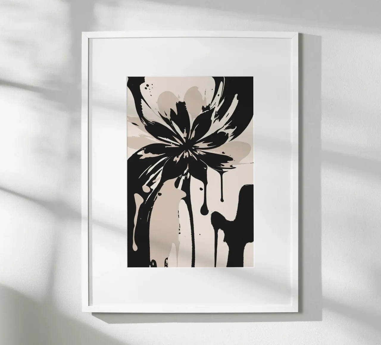 Tusche-Blumen-Kunst Poster von studiopicaprints