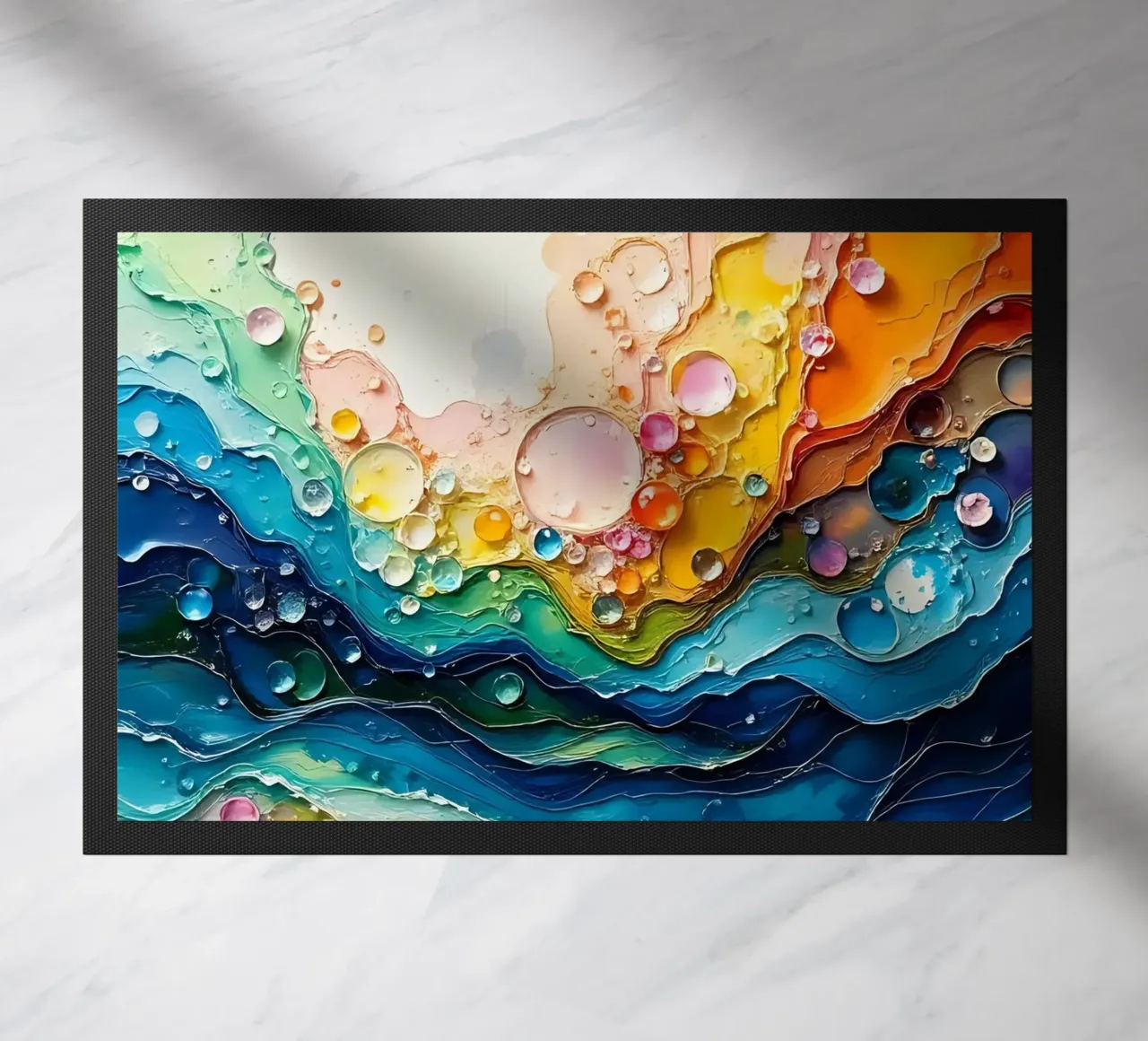 Colour gradient_5 doormat by Farb- und Blütenzauber by LK