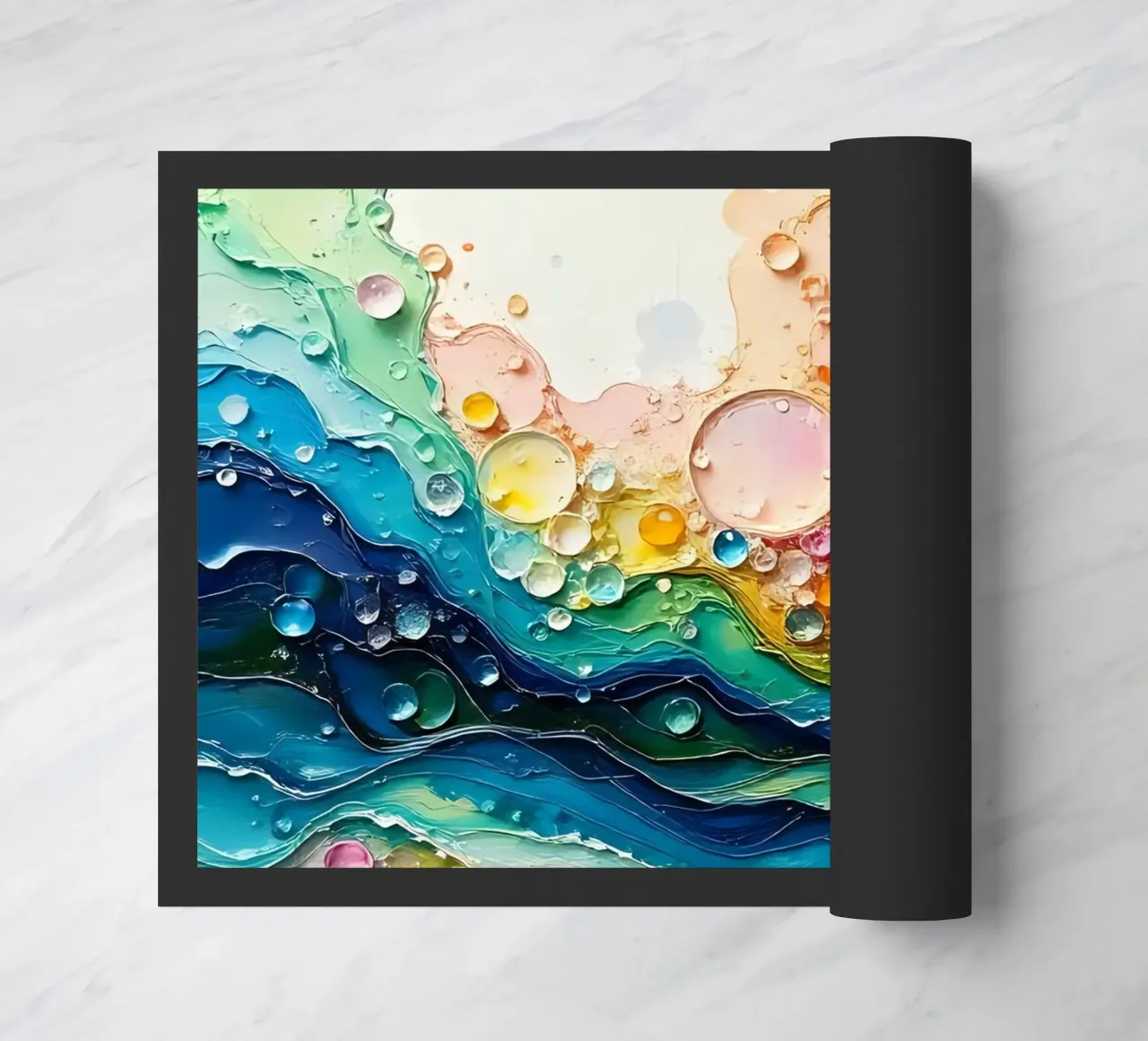 Colour gradient_5 doormat by Farb- und Blütenzauber by LK