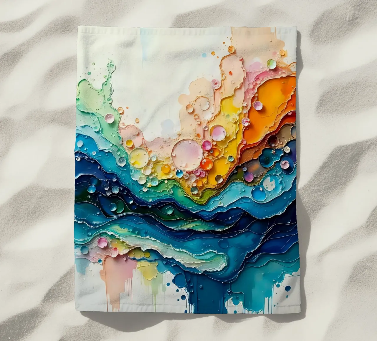 Colour gradient_5 beach towel by Farb- und Blütenzauber by LK