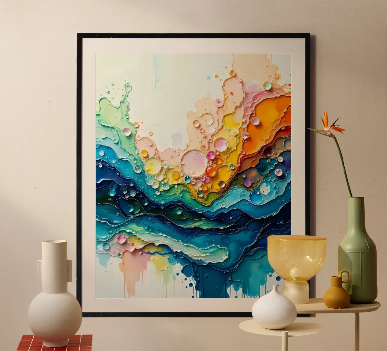 Colour gradient_5 poster van Farb- und Blütenzauber by LK