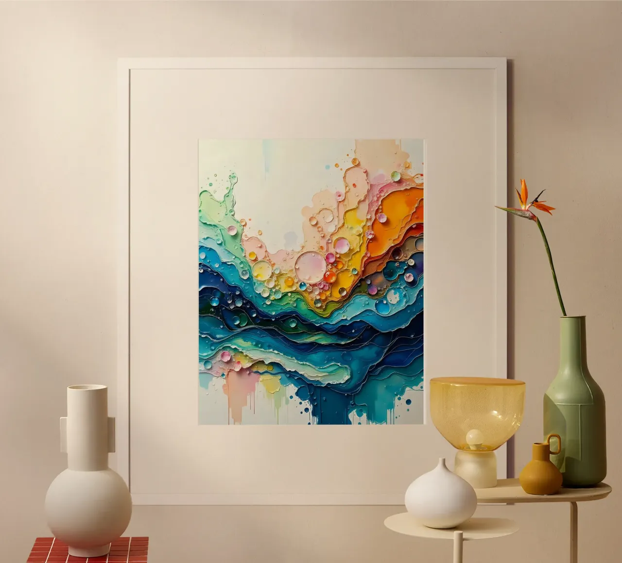 Colour gradient_5 poster van Farb- und Blütenzauber by LK