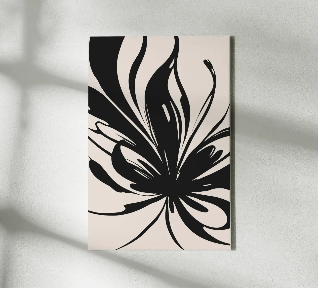 Ink flower print canvas with Floater frame by studiopicaprints