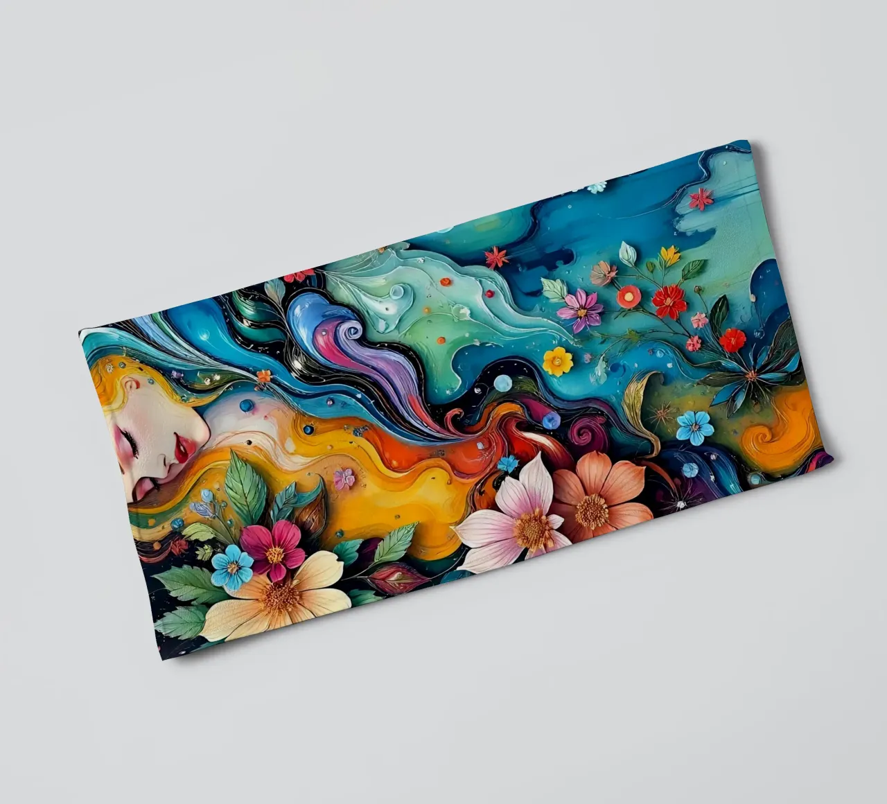 Face in picture_3 towel by Farb- und Blütenzauber by LK