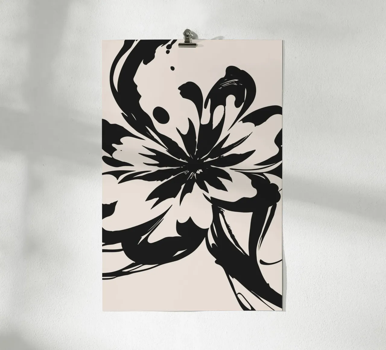 Fiore di inchiostro per poster poster con telaio in alluminio da studiopicaprints