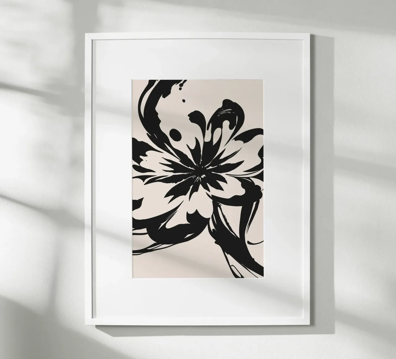 Fiore di inchiostro per poster poster con telaio in alluminio da studiopicaprints